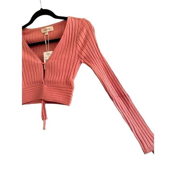 L*Space Lucky Lace Up Sweater Top in Rose - Picture 2 of 6